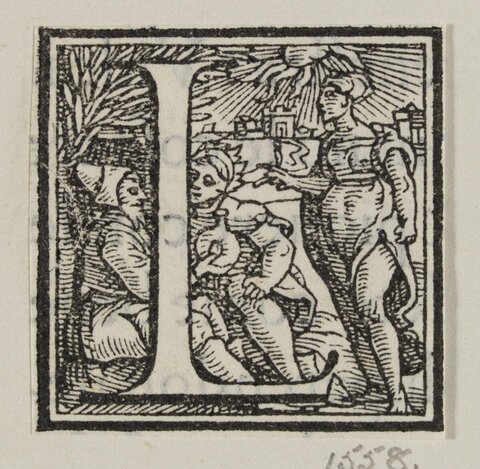 Decorated Initial D Woodcut
