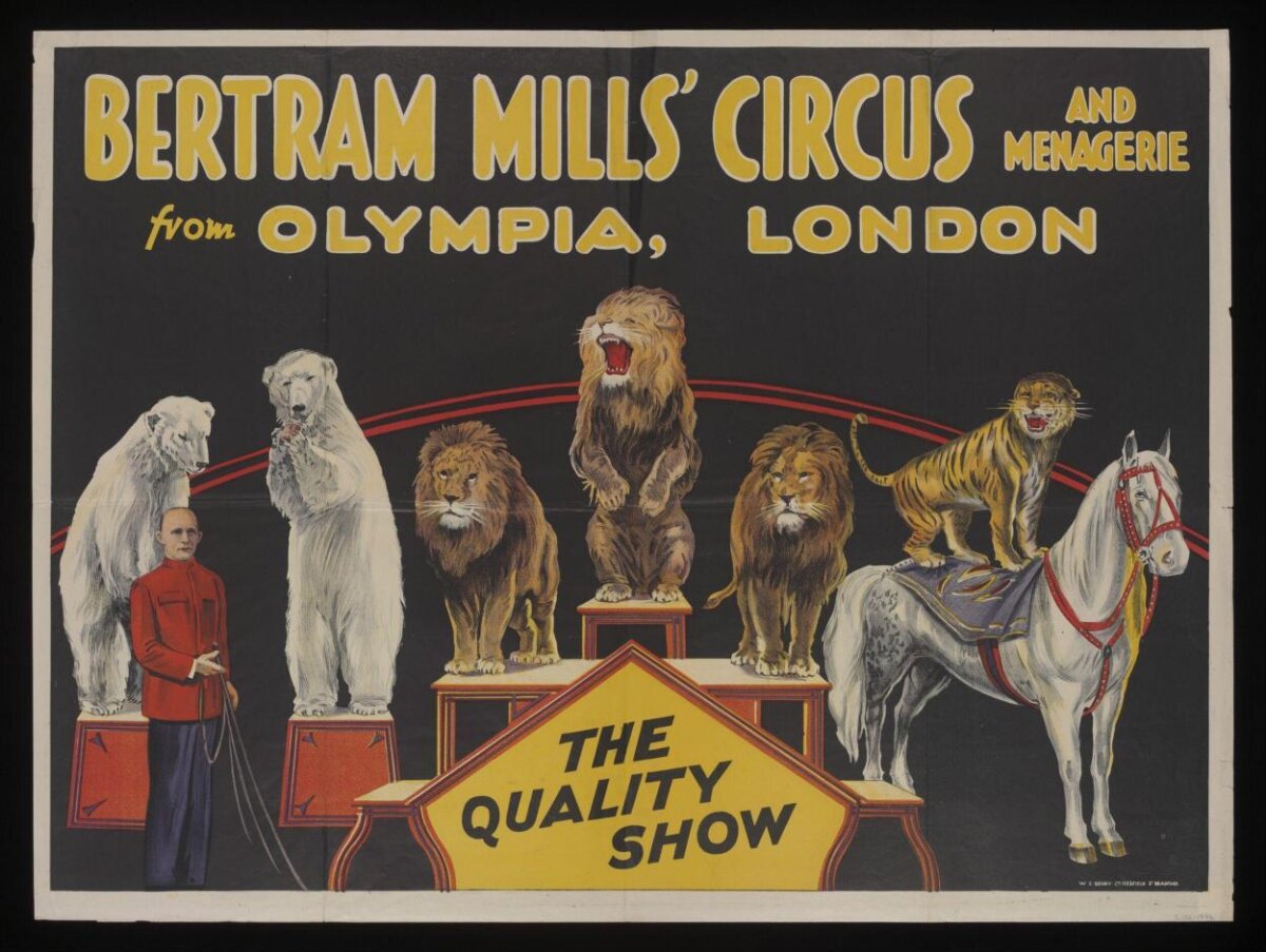 Bertram Mills Circus Vintage Poster