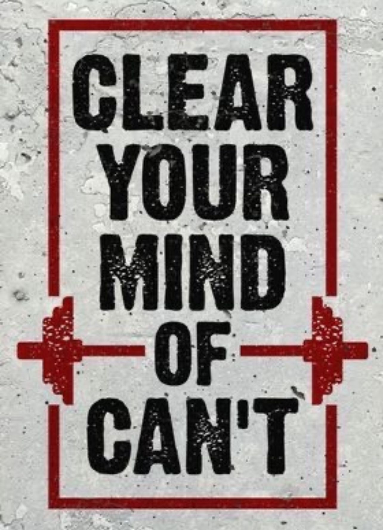 Clear Your Mind Motivational Fitness Quote