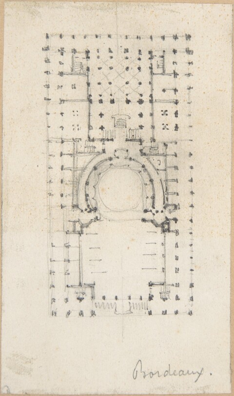 Bordeaux Architectural Floor Plan Sketch