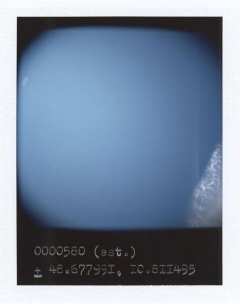 Polaroid Coastal View With Coordinates