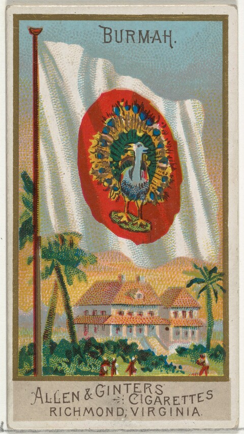 Burmah Flag Vintage Cigarette Card