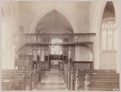 Vintage Church Interior View