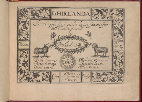 Ghirlanda Antique Engraved Title Page