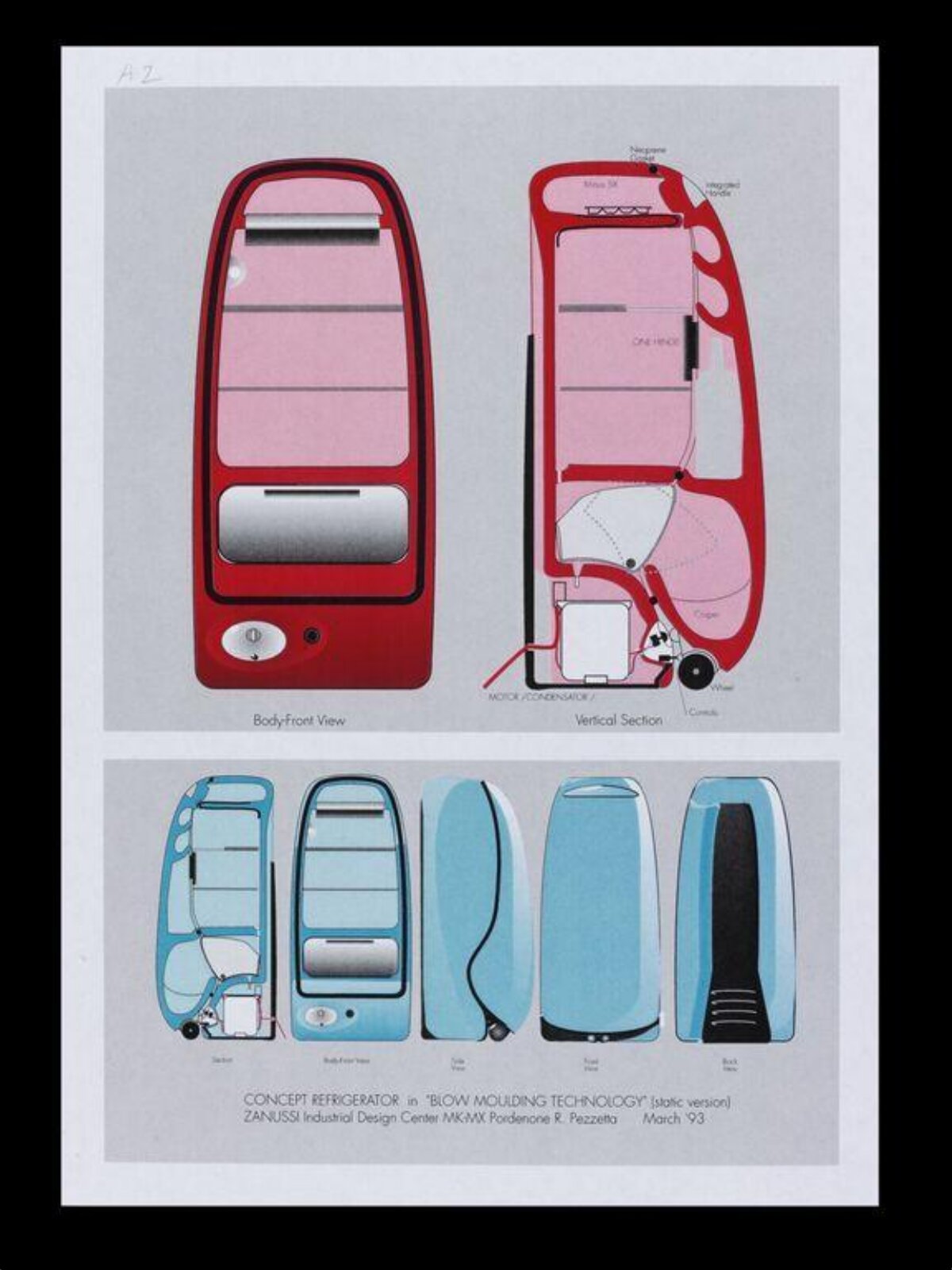 1993 Concept Refrigerator Design Drawings