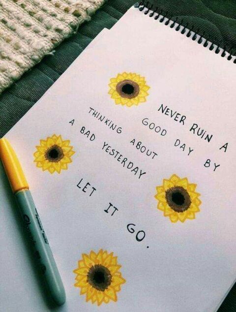 Handwritten Motivational Quote with Sunflowers