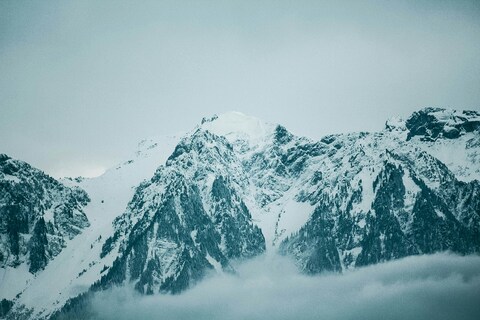 Snow Capped Mountain Range