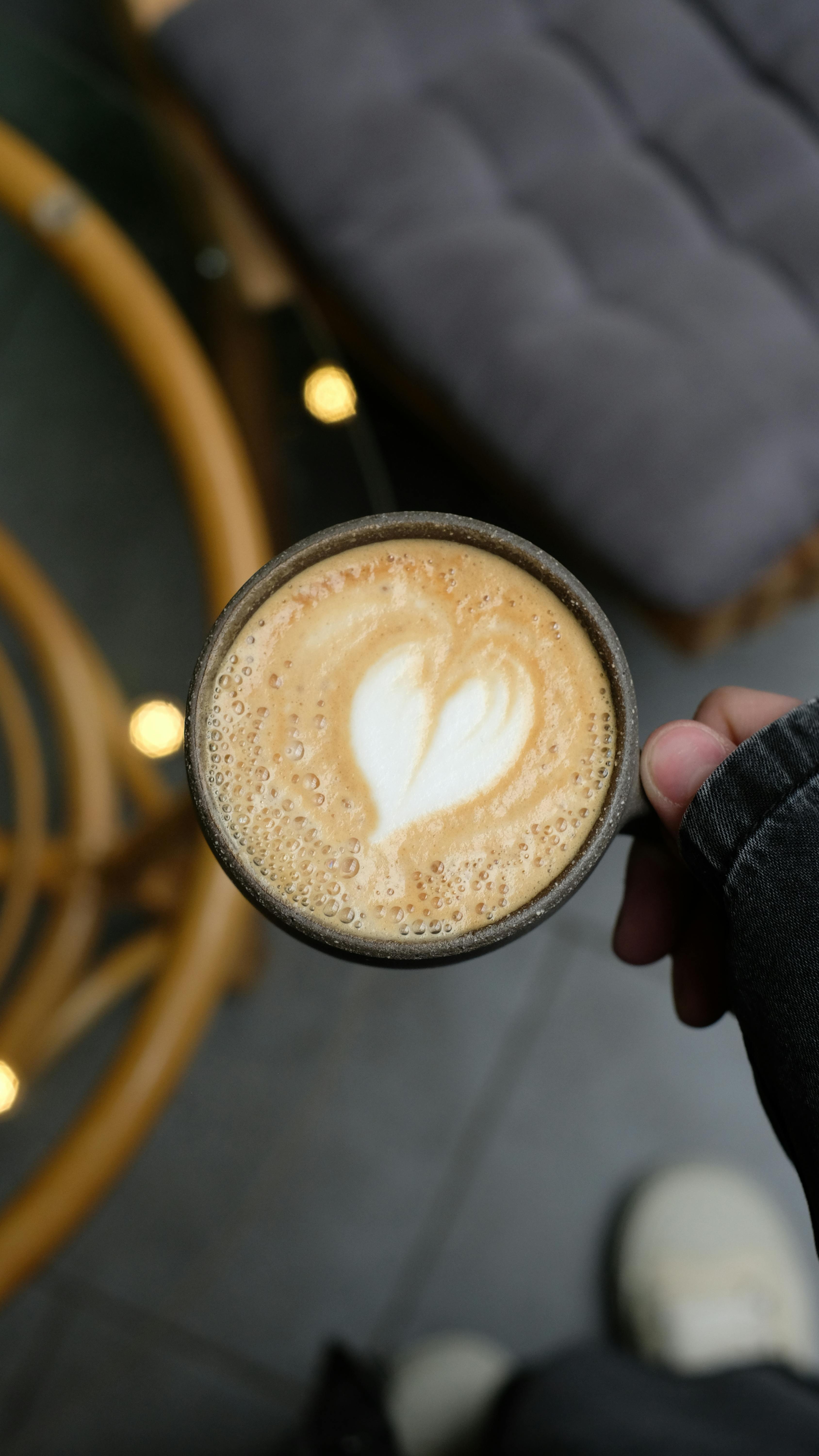 Coffee with Heart Latte Art