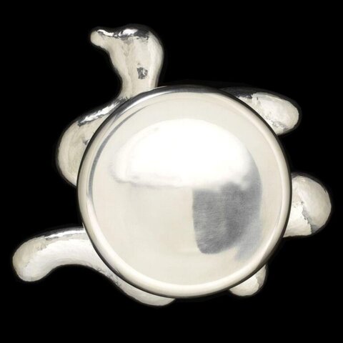 Silver Turtle Shaped Drawer Knob