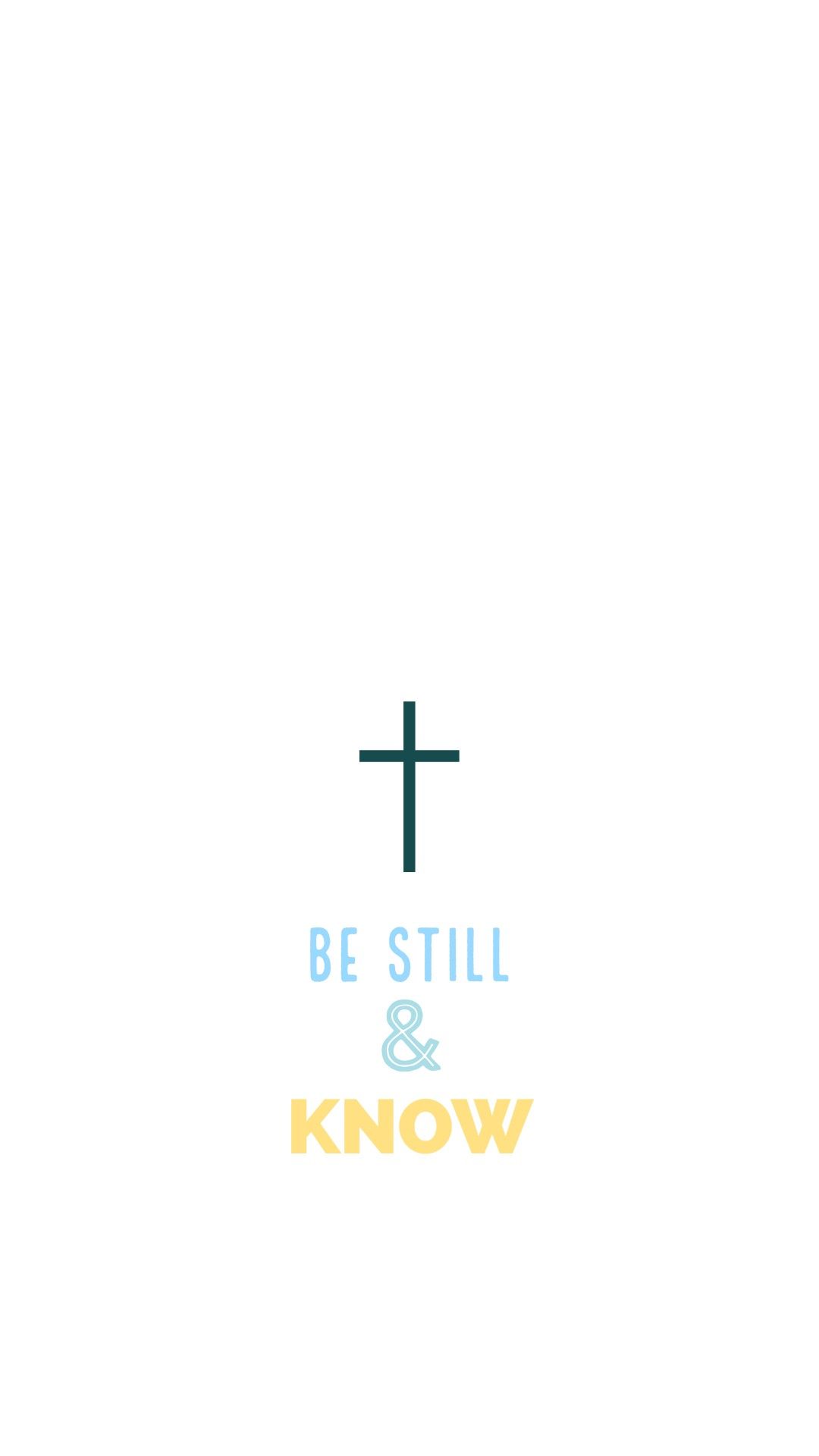 Be Still & Know Christian Cross Graphic