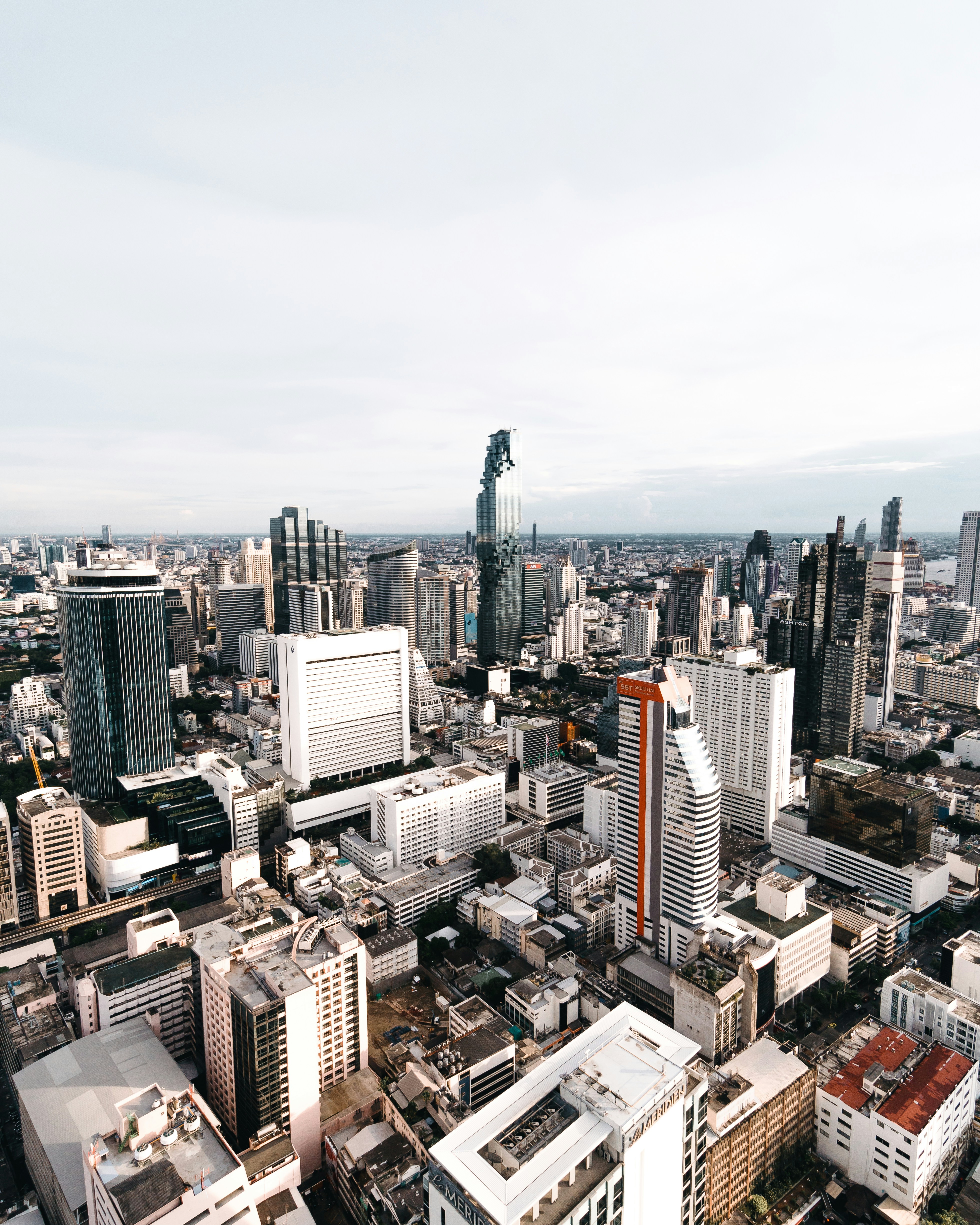 Bangkok City Skyline Aerial View