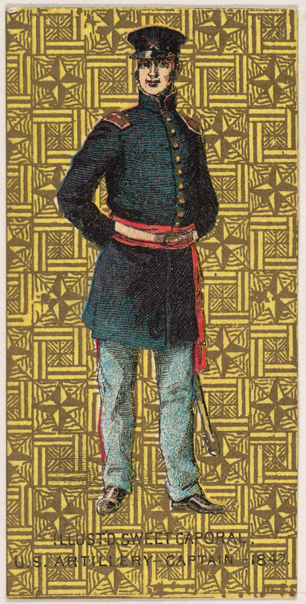 1847 US Artillery Captain Tobacco Card