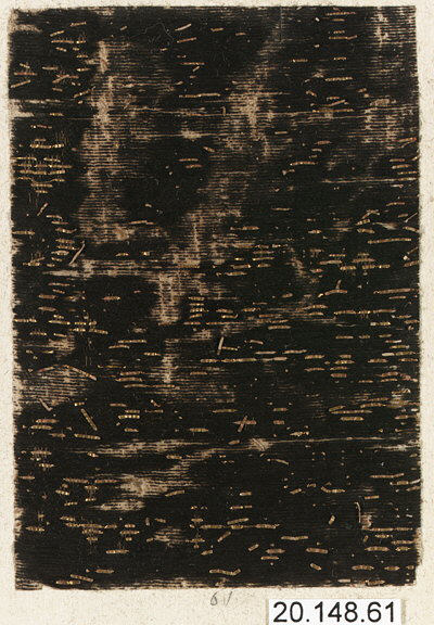Antique Black Woven Textile Fragment