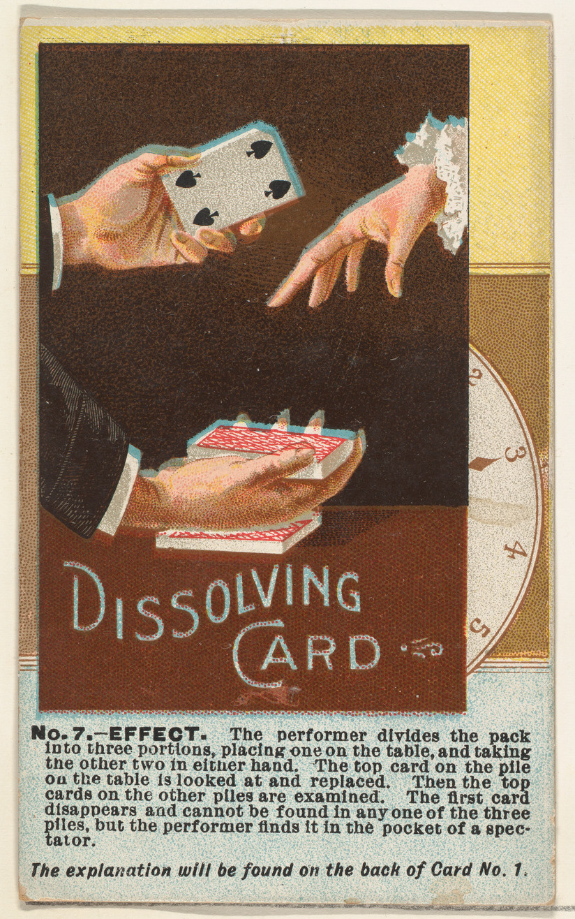 Vintage Dissolving Card Magic Trick