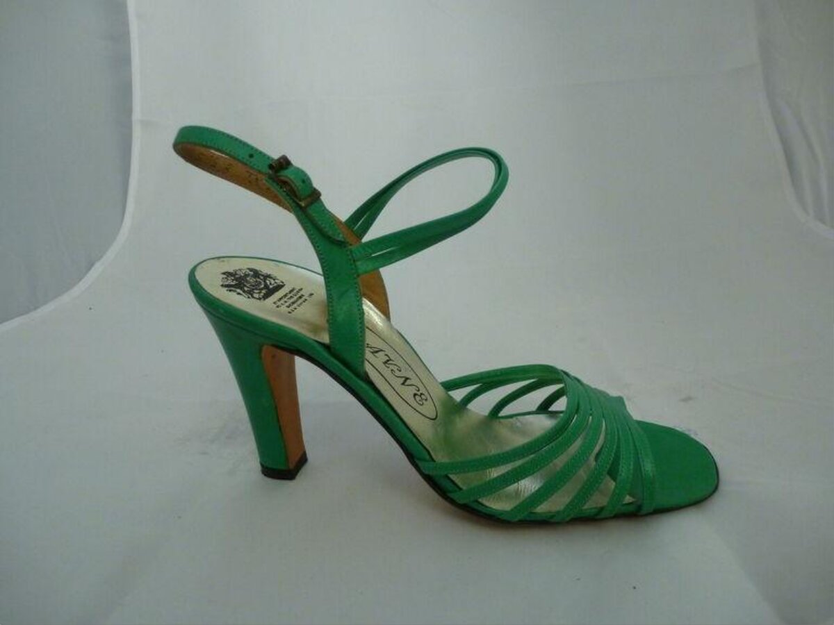Green Ankle Strap High Heel Sandal