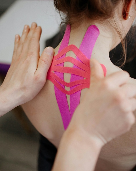 Kinesio Taping on Neck and Upper Back