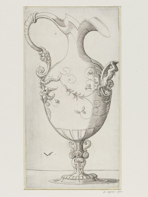 Ornate Decorative Pitcher Engraving