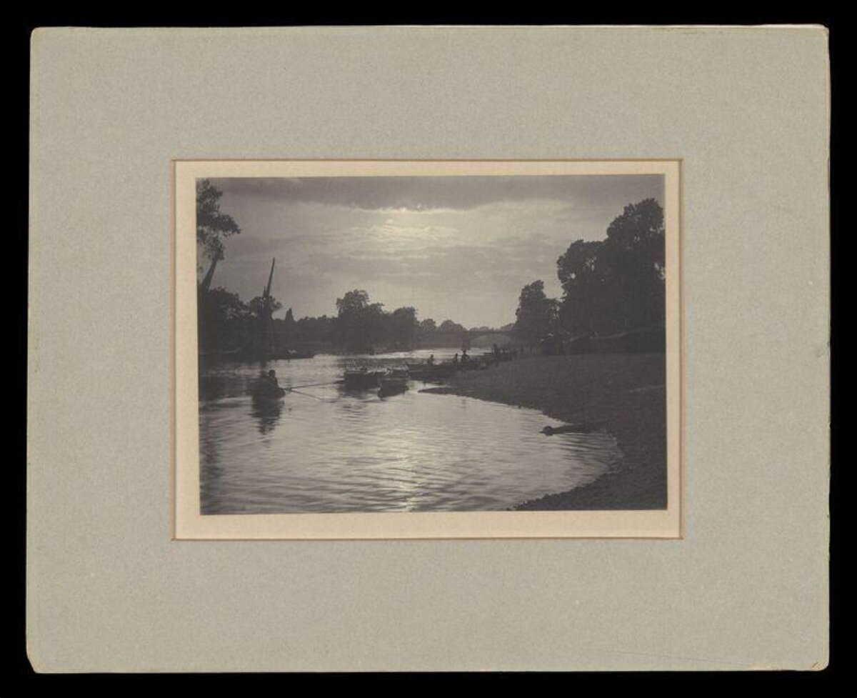 Moonlit River Landscape
