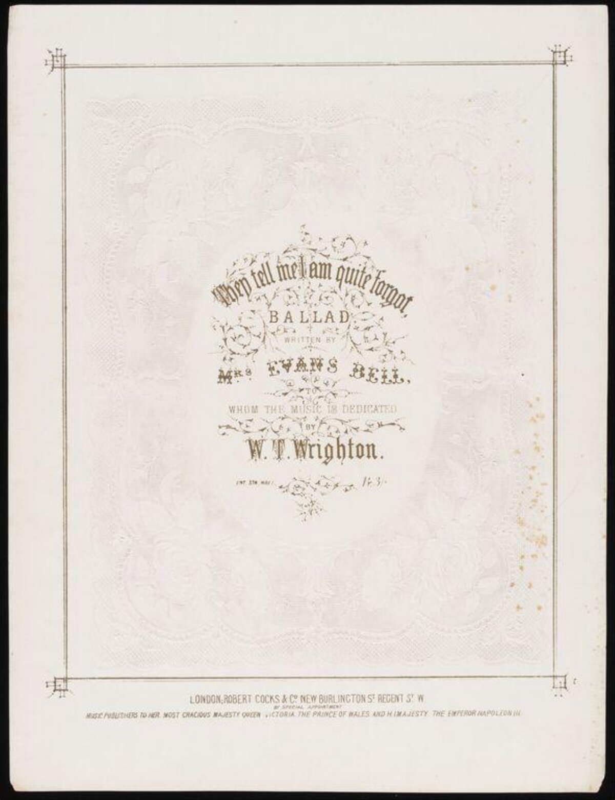 Vintage Ballad Sheet Music Cover
