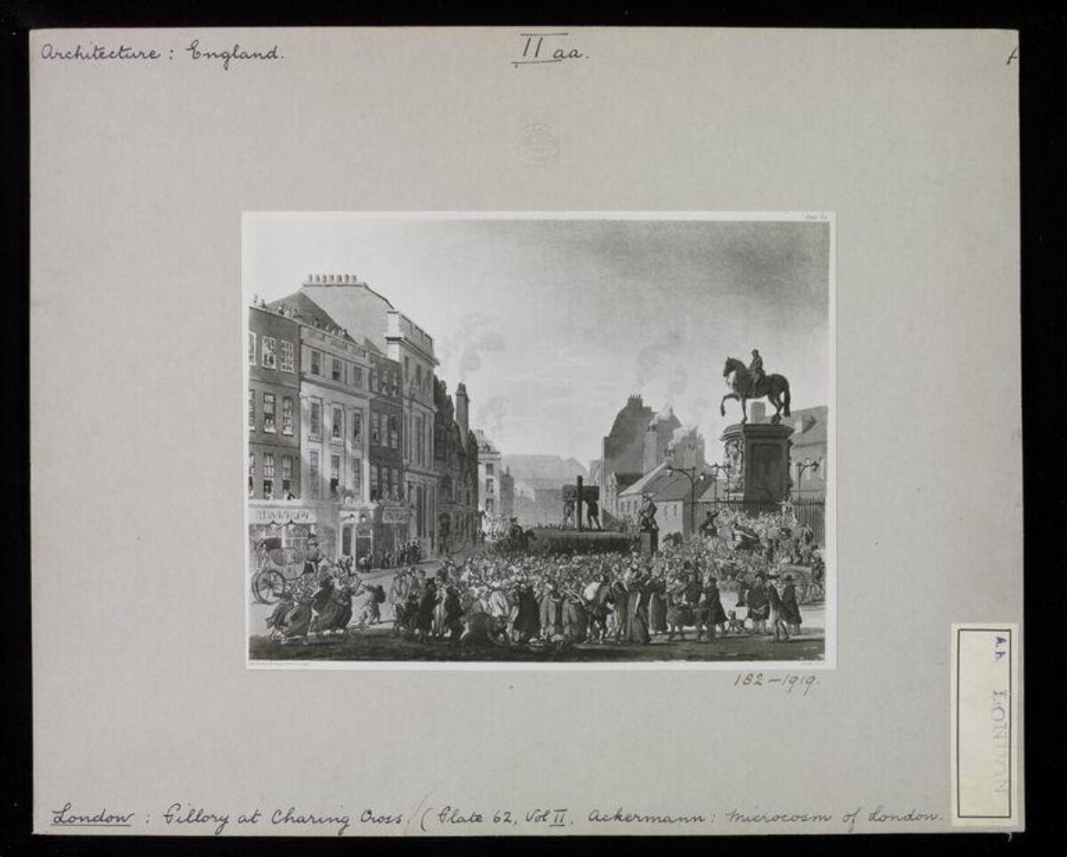 Pillory at Charing Cross London Engraving