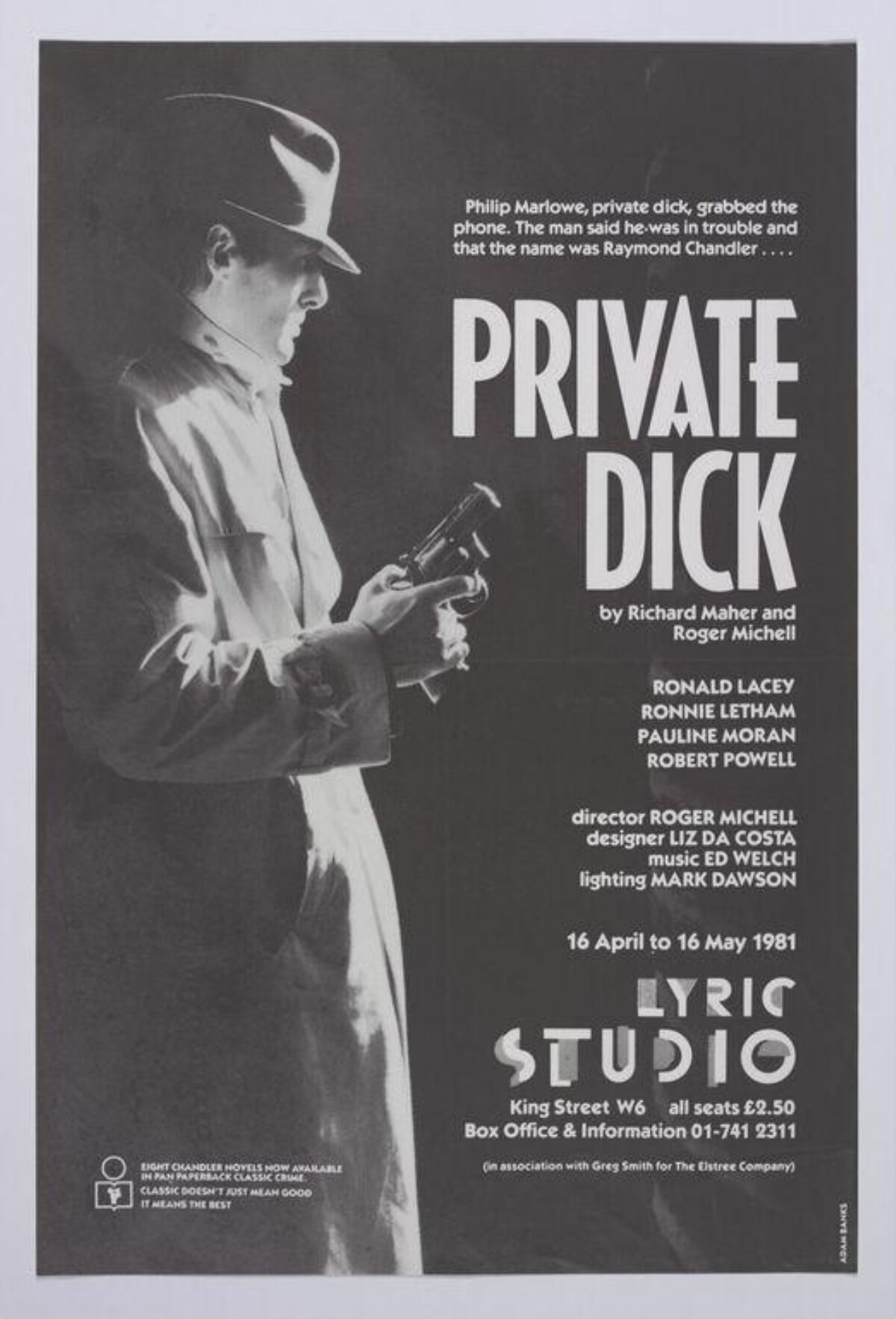 1981 Private Dick Stage Play Poster