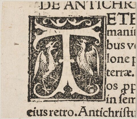 Early Printed Decorative Initial A