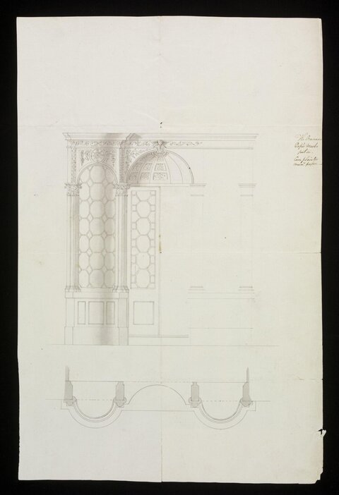 Ornate Interior Architectural Drawing