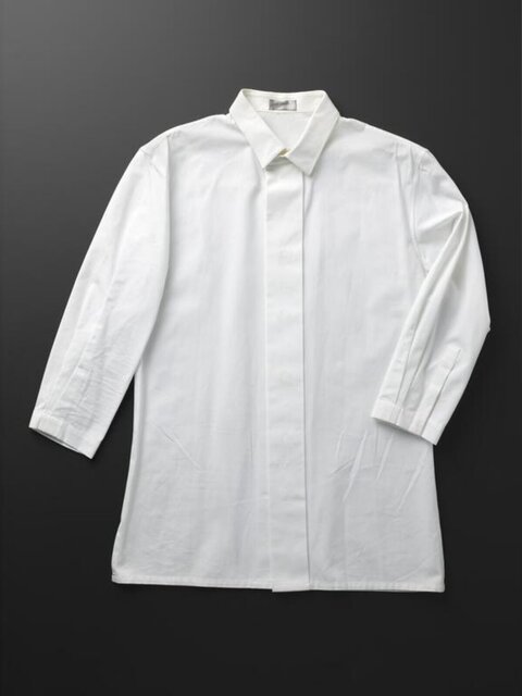 Flat Lay White Long Sleeve Shirt