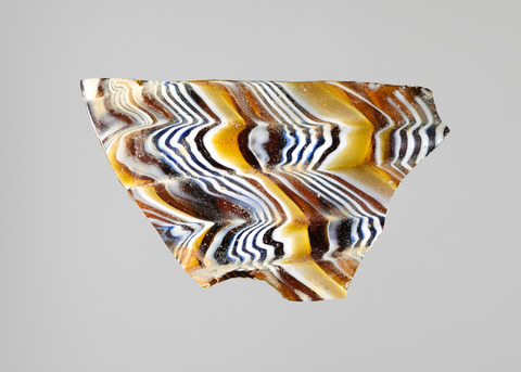 Striped Patterned Glass Fragment