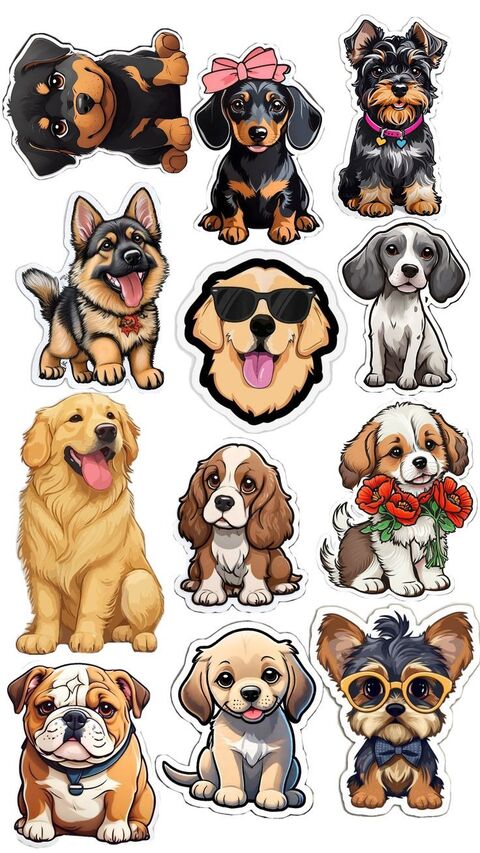 Collection of Cute Dog Stickers