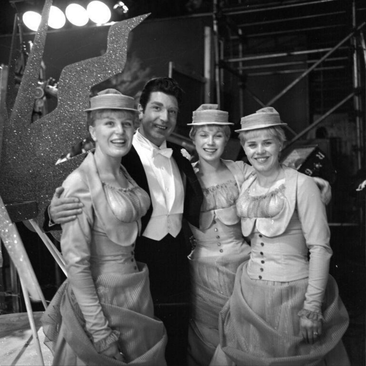 Stage Performers Backstage Group Photo