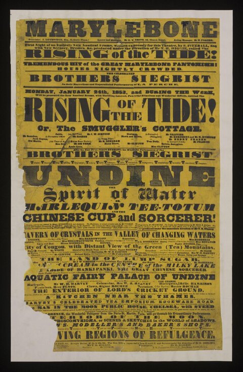 1853 Marylebone Theatre Play Poster