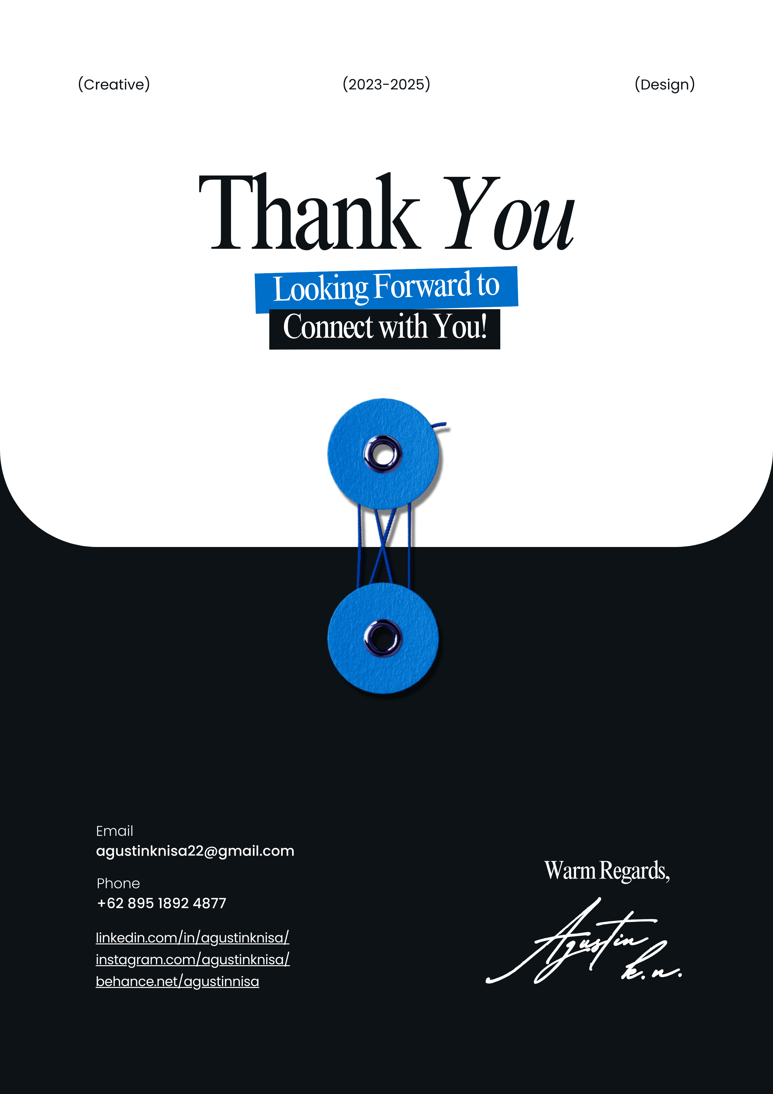 Designer Portfolio Thank You Page