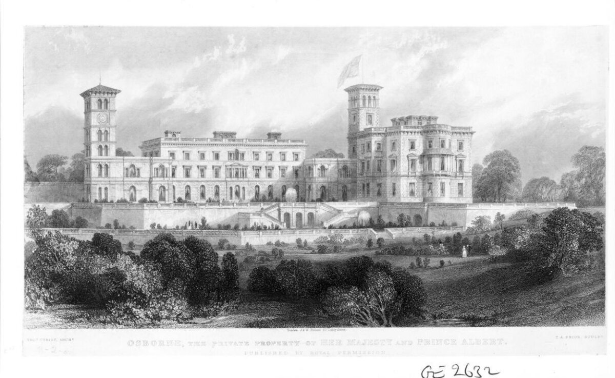 Osborne House Antique Engraving