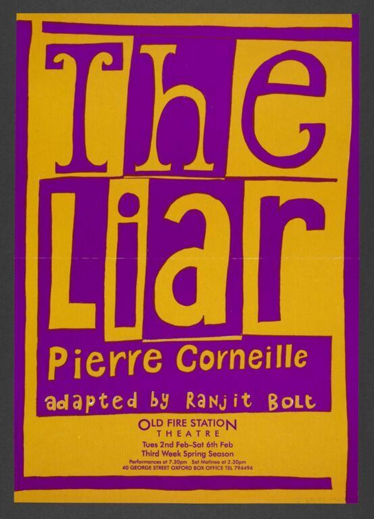 The Liar Theatre Play Poster