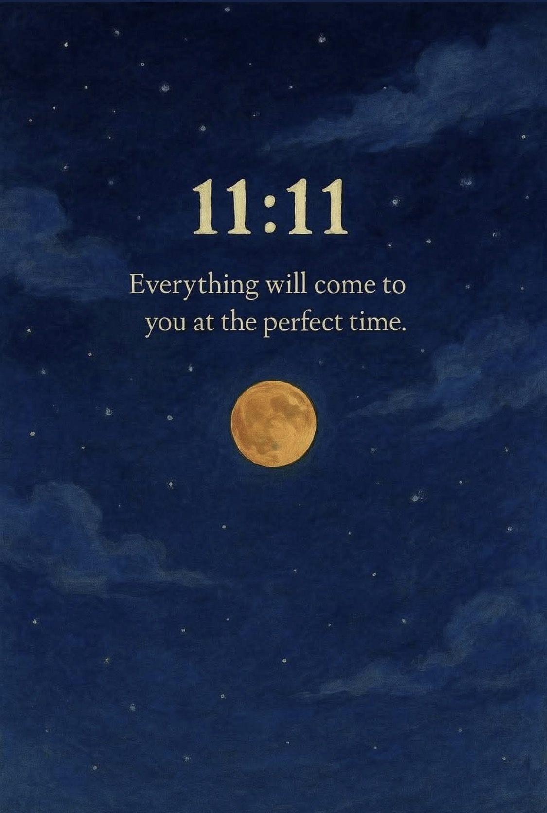 11:11 Inspirational Quote Night Sky