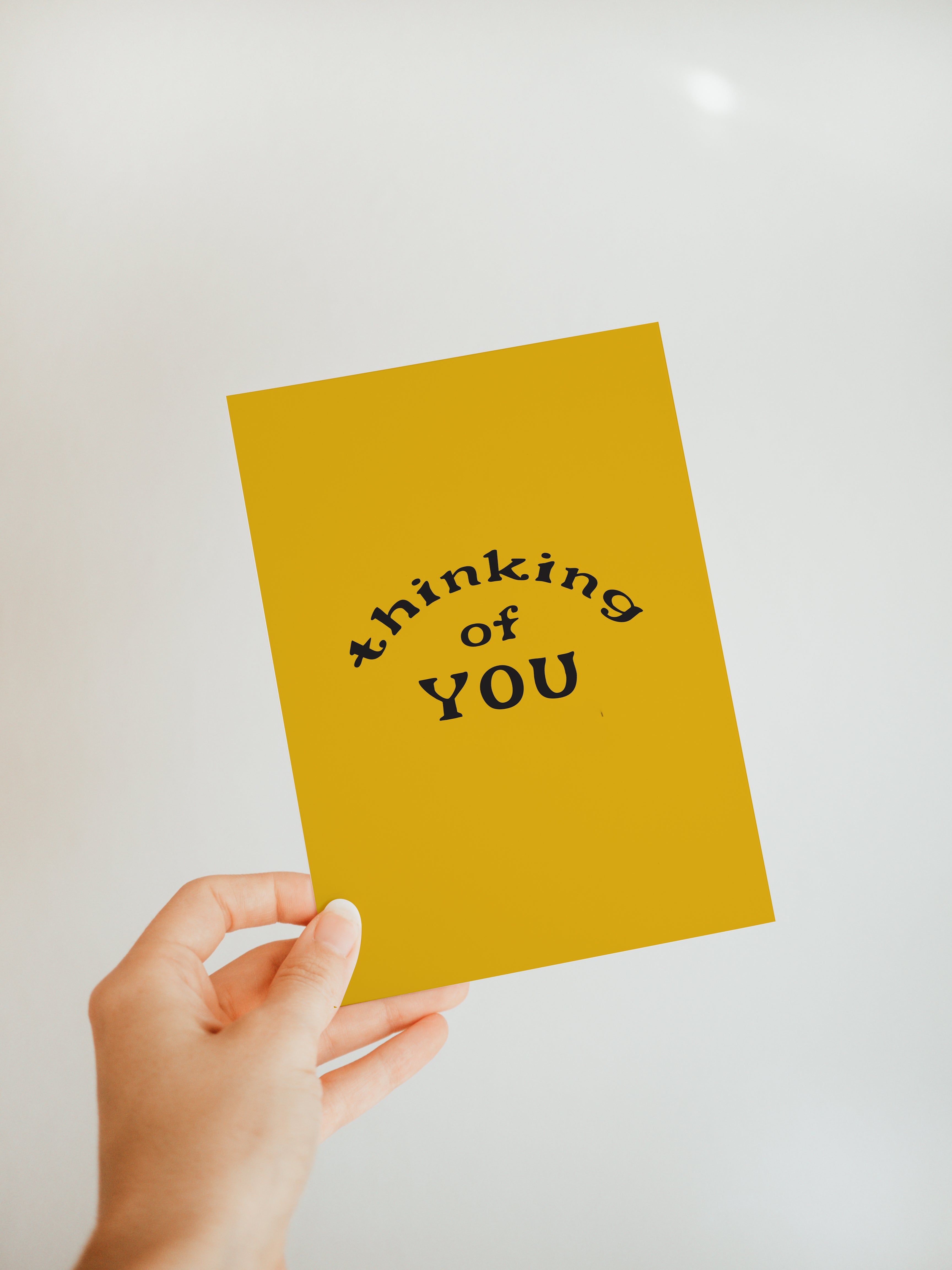 Hand Holding Thinking Of You Card