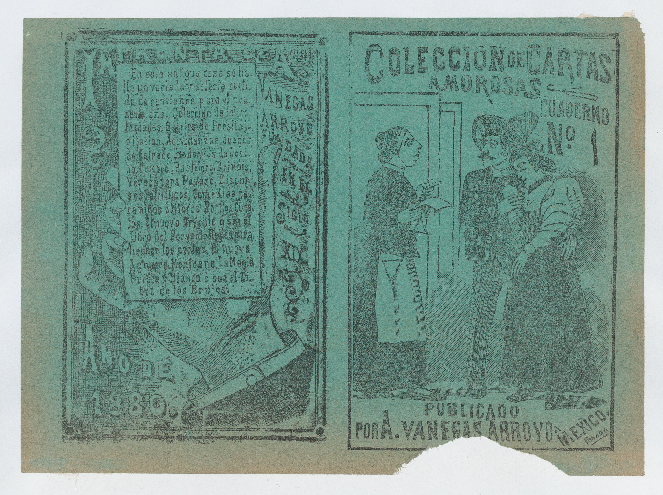 1880 Mexican Love Letters Pamphlet Cover