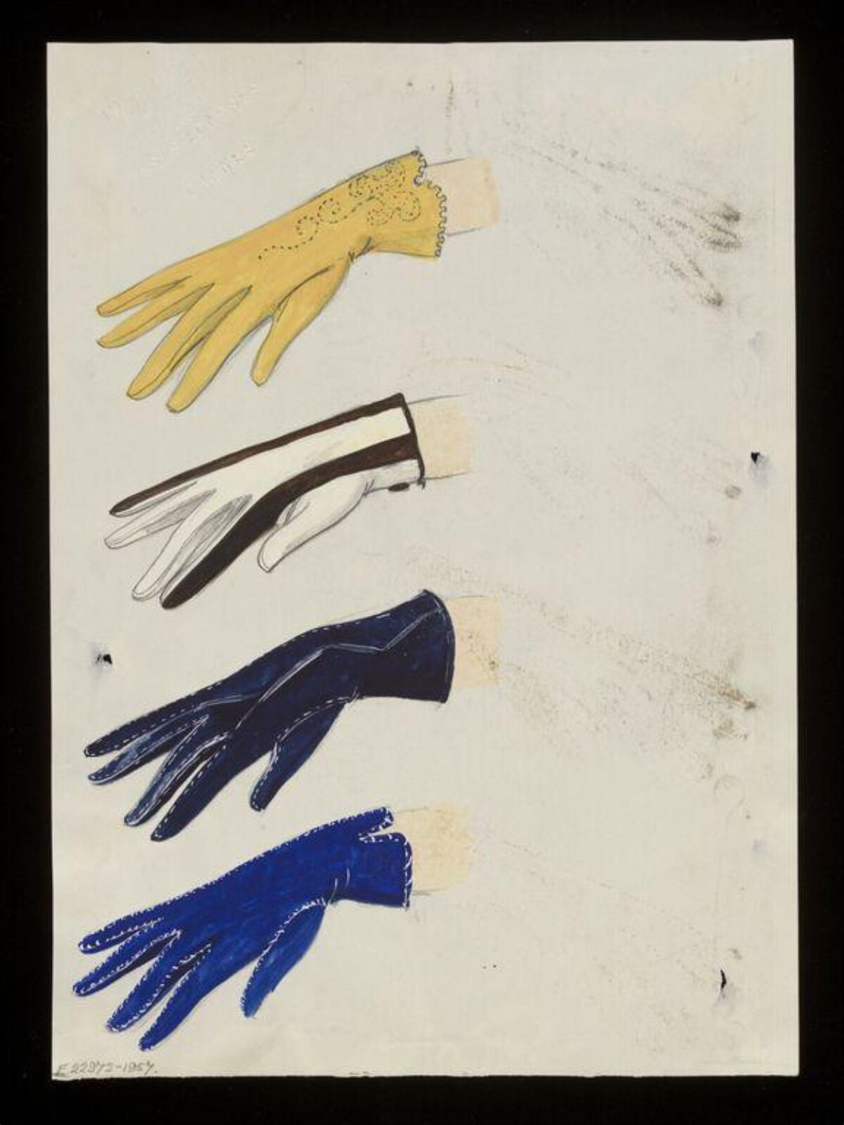 Four Fashion Glove Design Sketches
