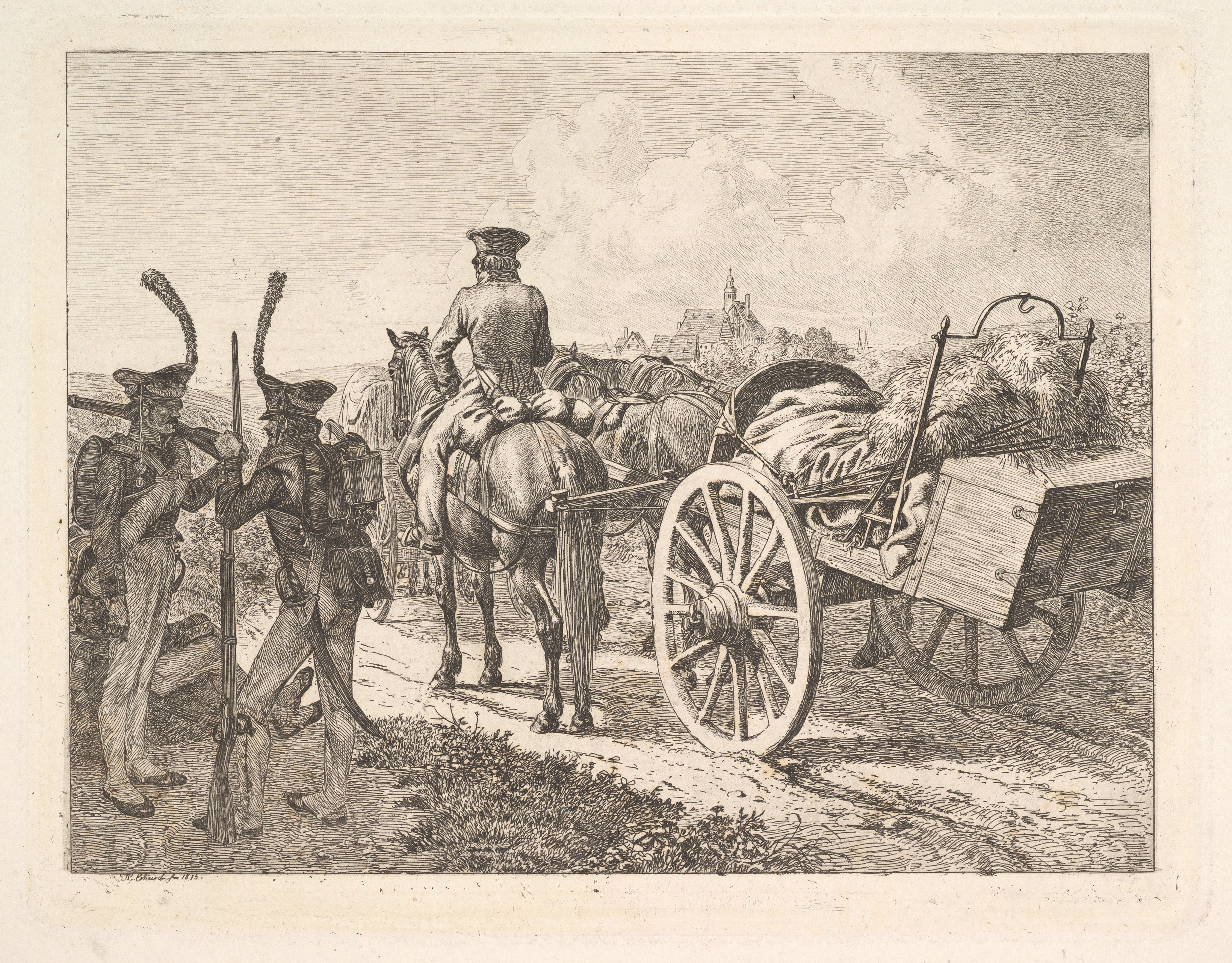 1813 Military March with Supply Wagon
