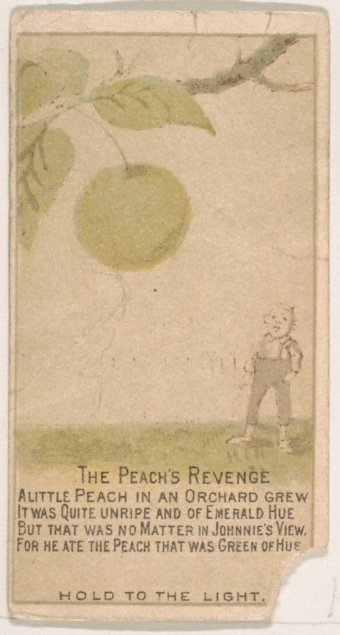 Antique 'The Peach's Revenge' Card