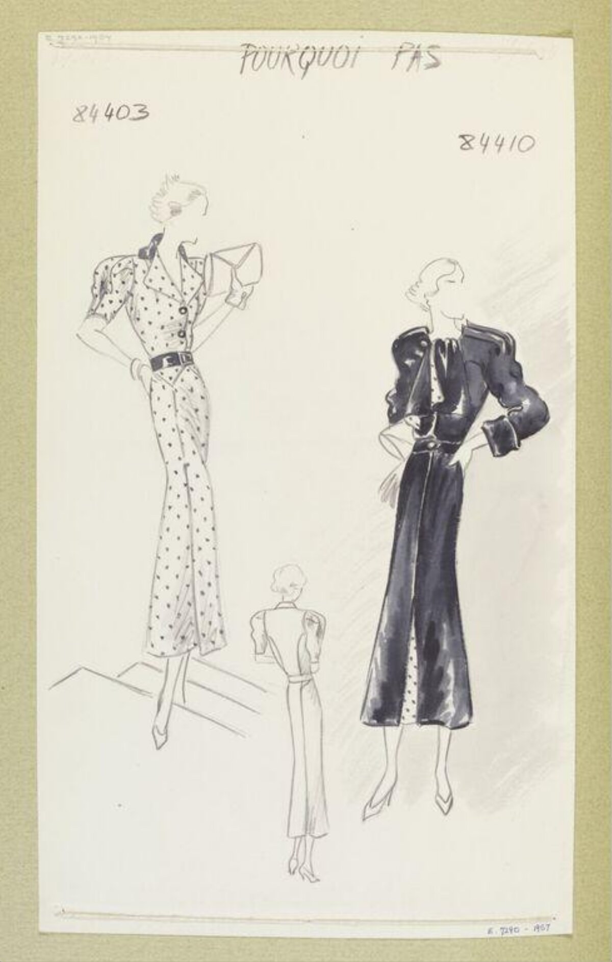 Vintage Women Fashion Design Sketches