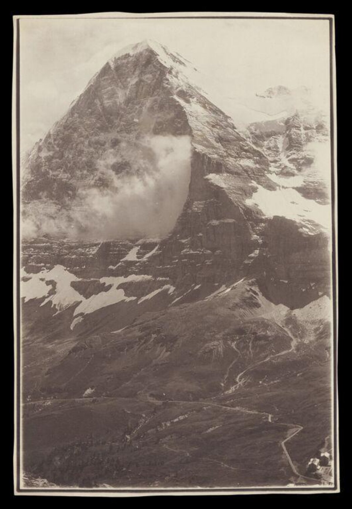 Vintage Snow-capped Mountain View