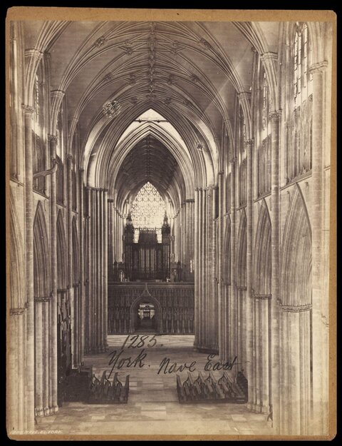 Vintage Photo of York Nave East Interior