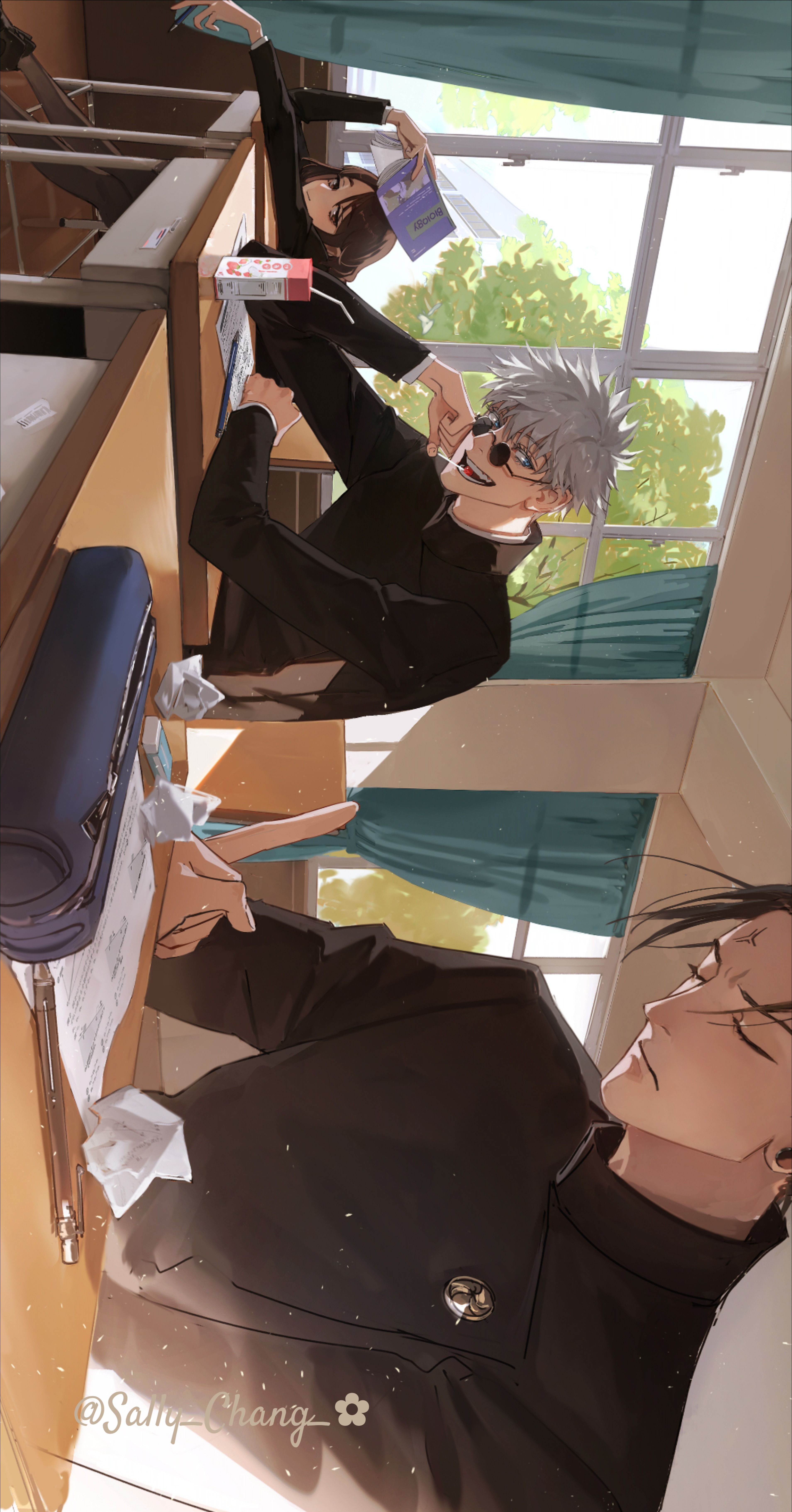 Jujutsu Kaisen School Classroom Scene