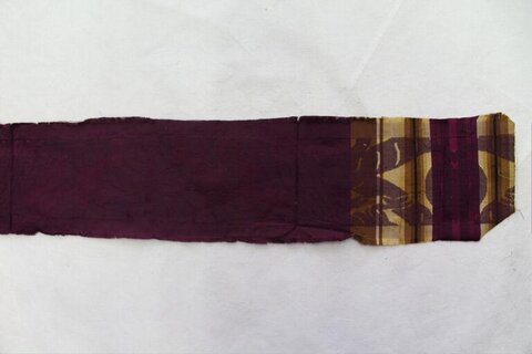 Wine Red Patterned Fabric Strip