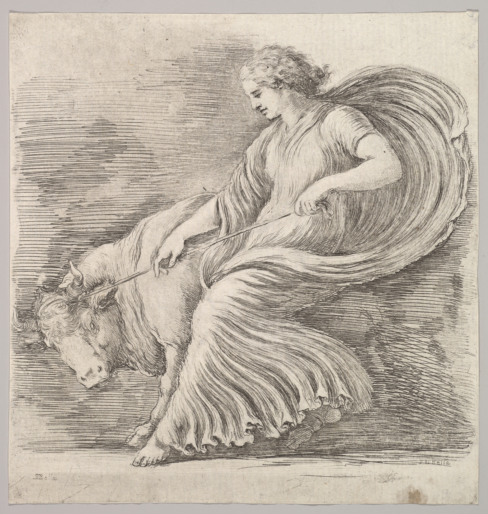 Etching of Europa and the Bull
