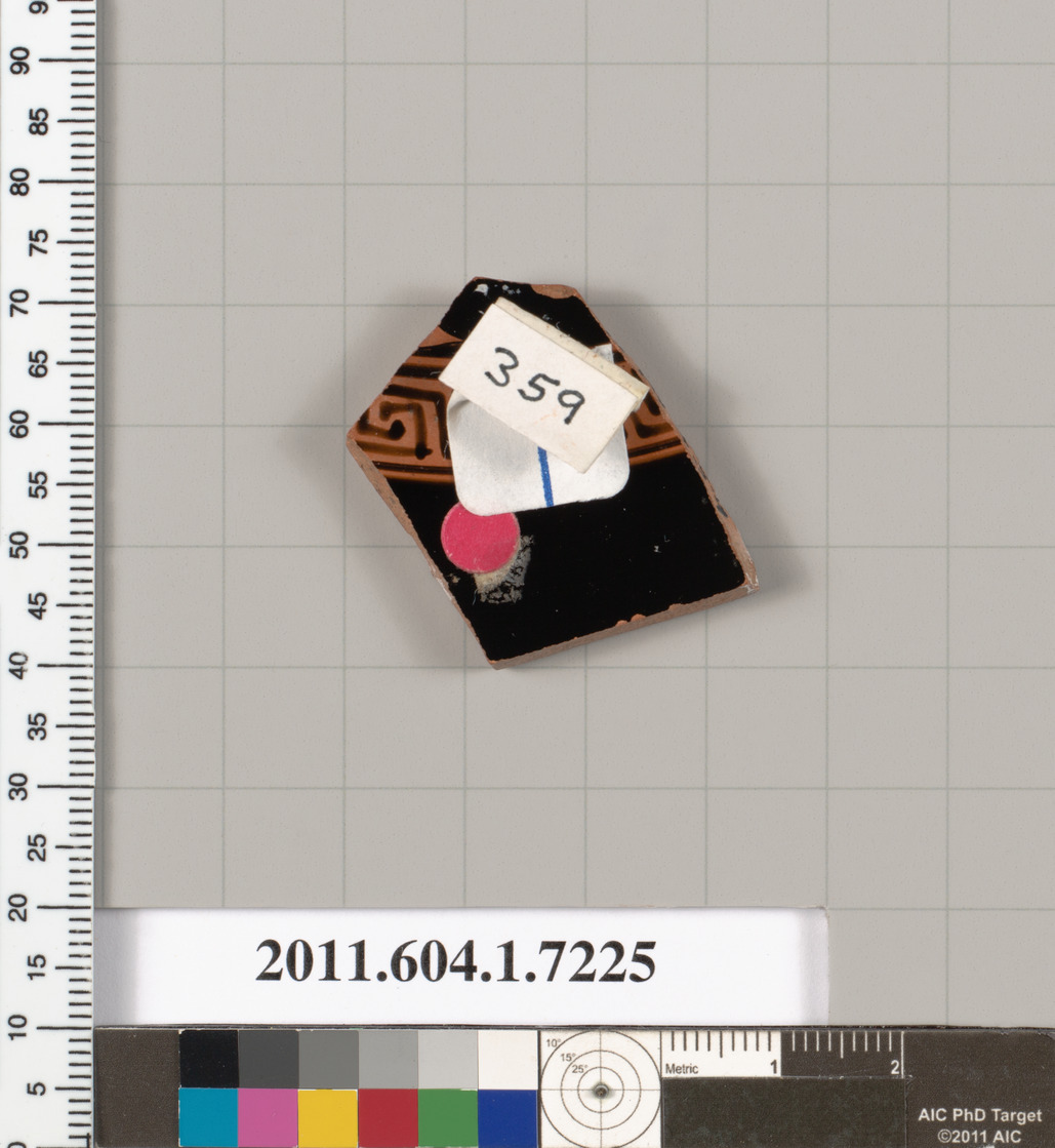 Labeled Ancient Pottery Fragment