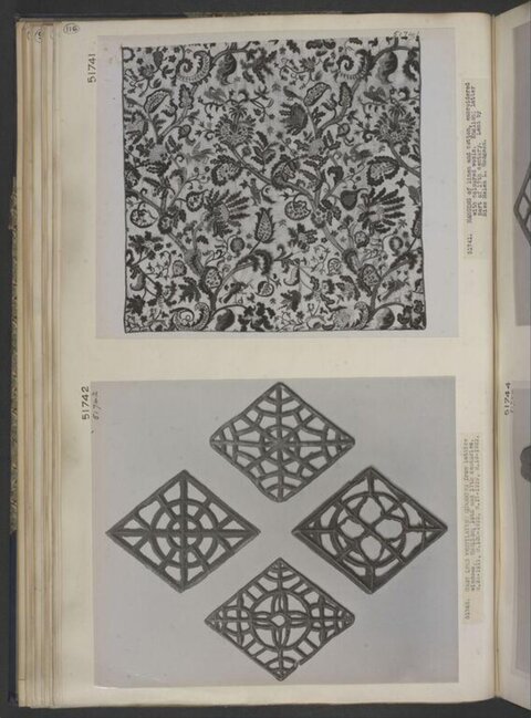 Antique Textile Pattern Album Page