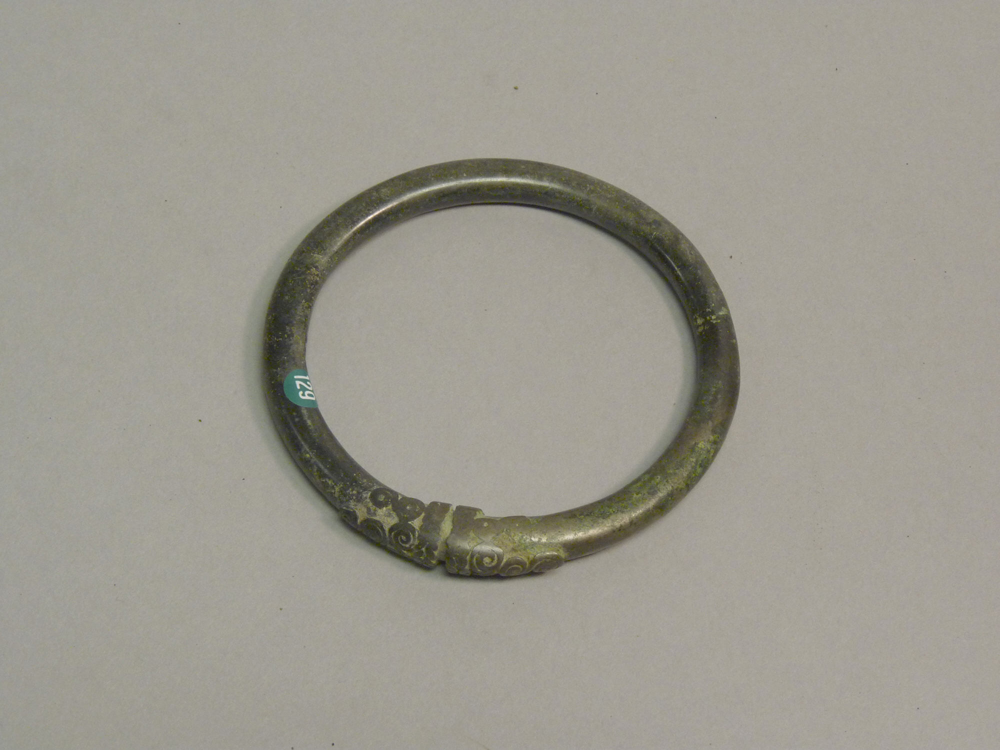 Ancient Carved Bronze Bangle